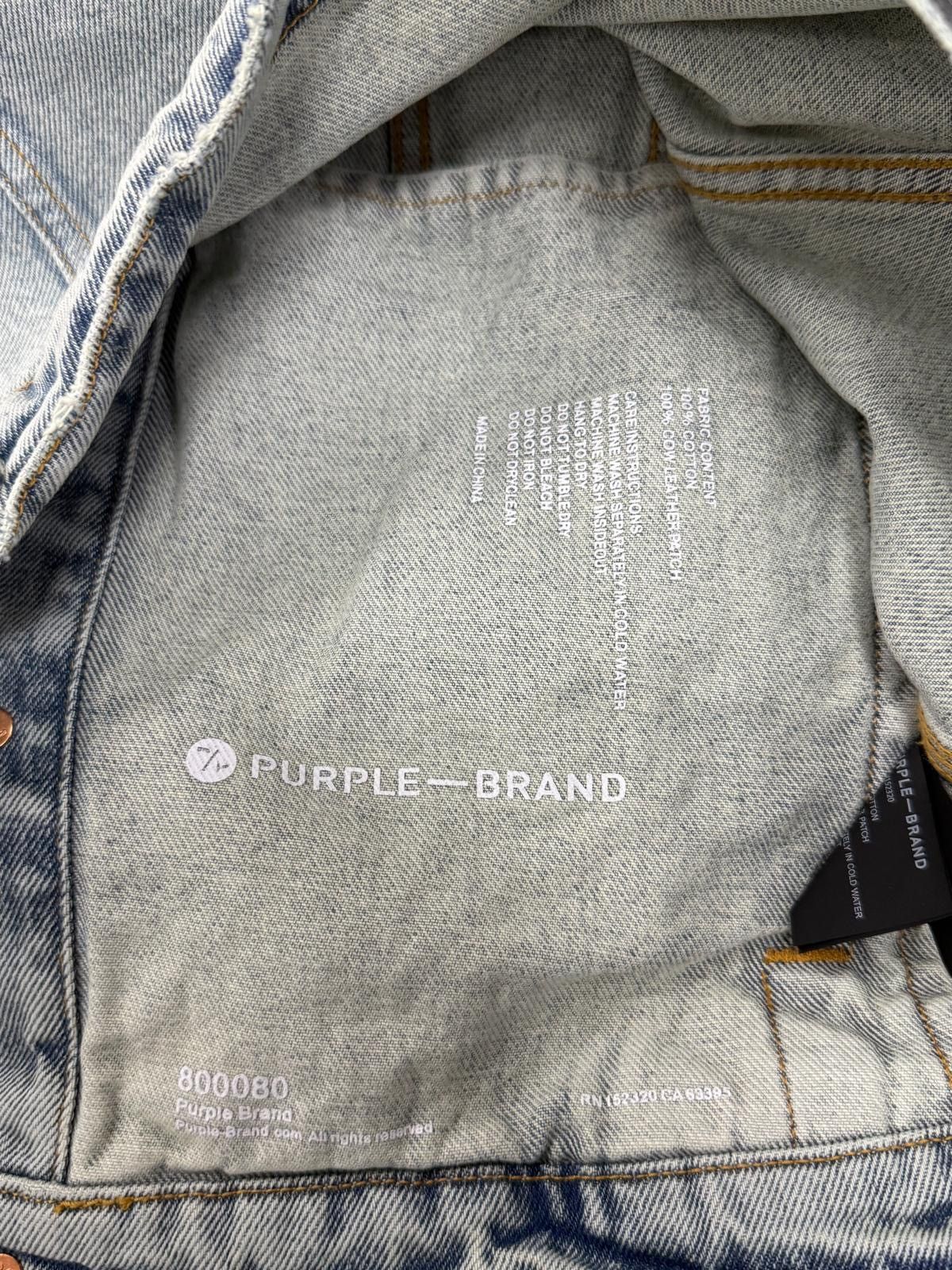 Purple Brand PURPLE Oversized Ice Denim Jacket Size US M / EU 48-50 / 2 - 4 Thumbnail