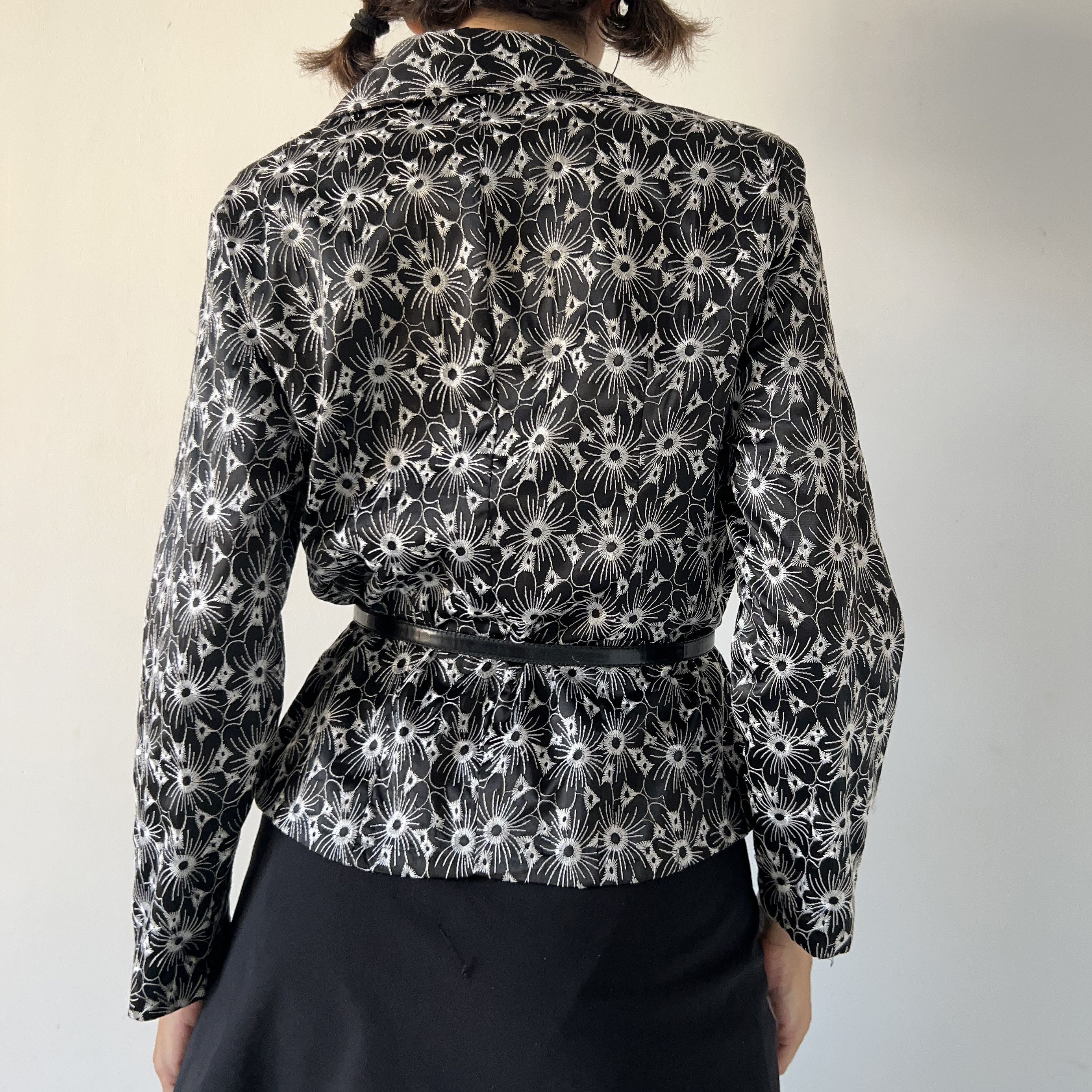 Vintage Vintage y2k embroidered flower zipper jacket Size M / US 6-8 / IT 42-44 - 2 Thumbnail