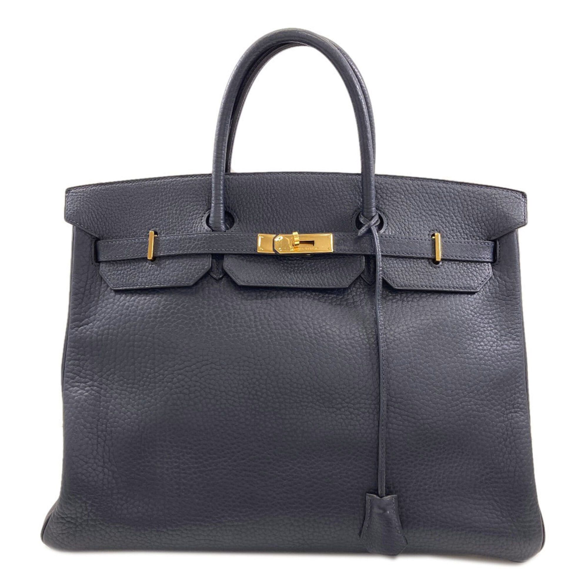 Hermes Hermes Birkin 40 Blue Indigo Gold Hardware Handbag Ardennes Women's HERMES Size ONE SIZE - 1 Thumbnail
