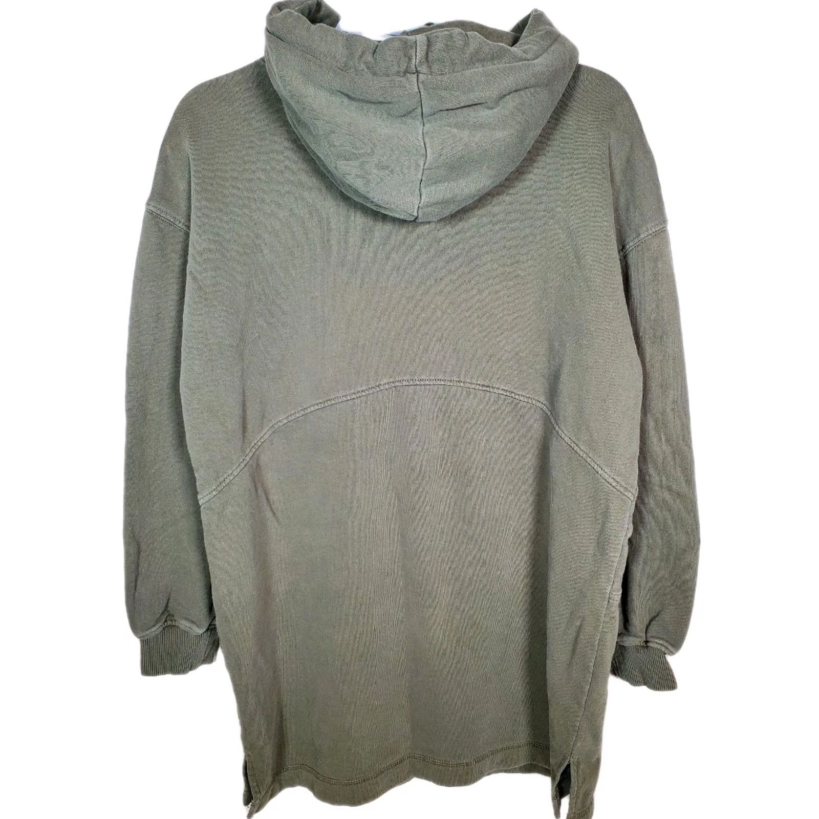 7 For All Mankind 7 For All Mankind Hooded Sweatshirt Dress Olive Green Women's Size S Long Sleeve Size S / US 4 / IT 40 - 3 Thumbnail