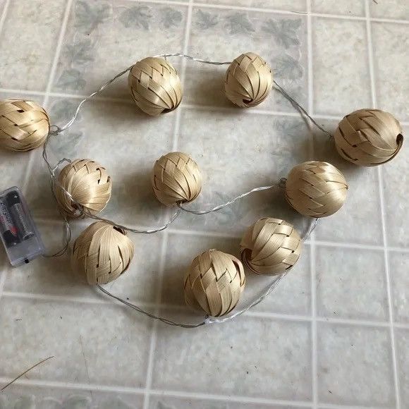 Other Woven Wooden Ball Light Up Garland 45” long Size S / US 4 / IT 40 - 1 Thumbnail