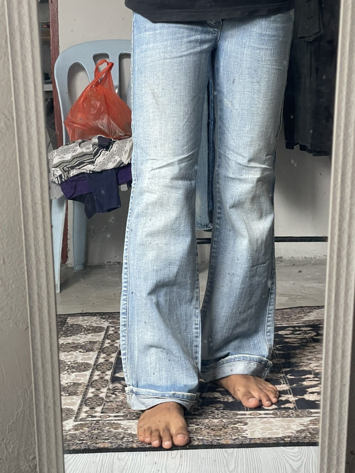 Diesel Diesel Purly Wide Leg Flare Old Money Italian Style Size US 29 - 25 Thumbnail