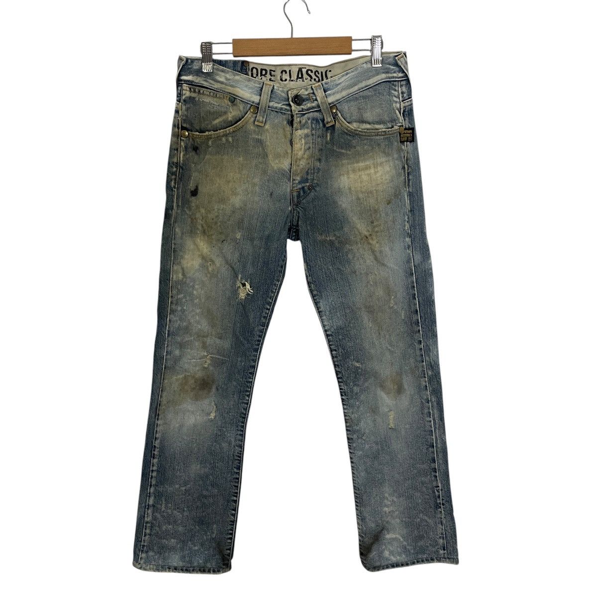 G-Star Vintage G Star Raw Distressed Denim Size US 31 - 1 Thumbnail