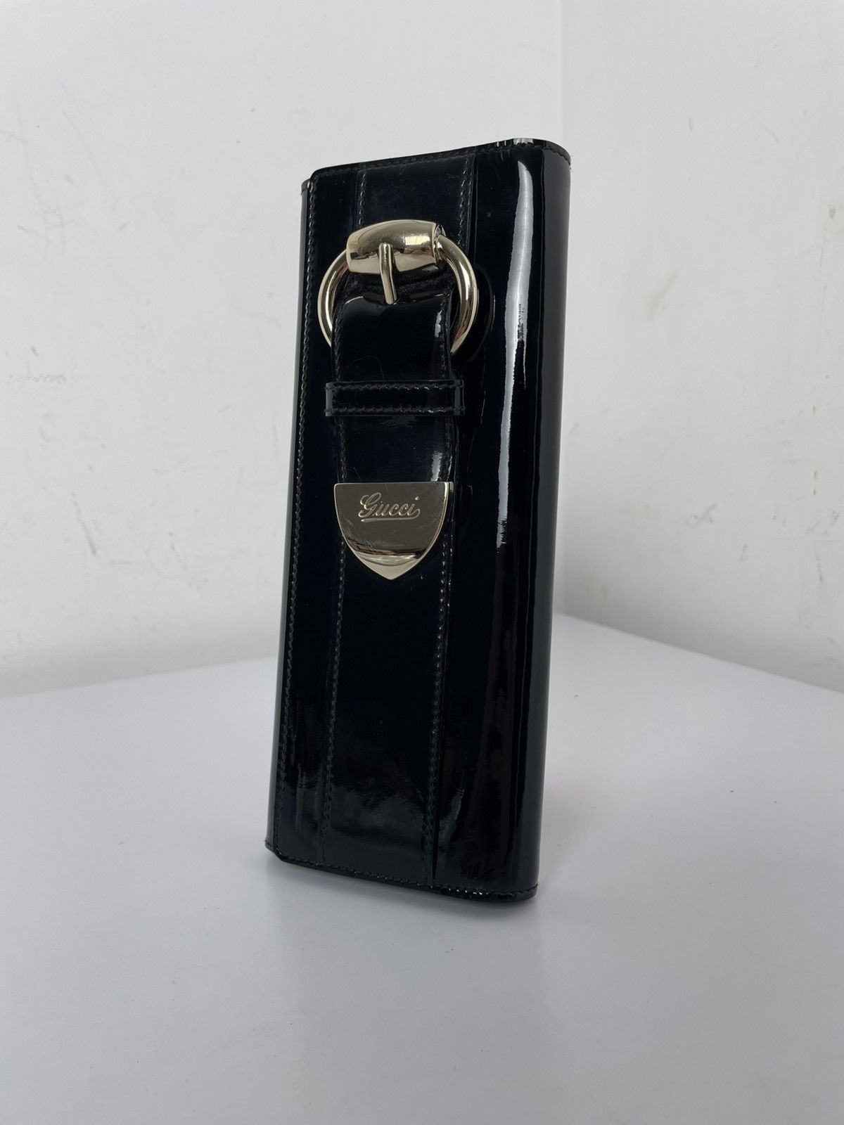 Gucci Gucci Black Patent Leather Buckle Clutch Size ONE SIZE - 5 Thumbnail