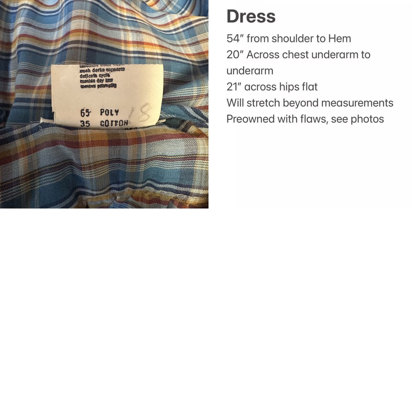 Vintage VINTAGE Mykee San Francisco Prairie Long Midi Dress Plaid Flutter Sleeve Modest Size S / US 4 / IT 40 - 8 Thumbnail