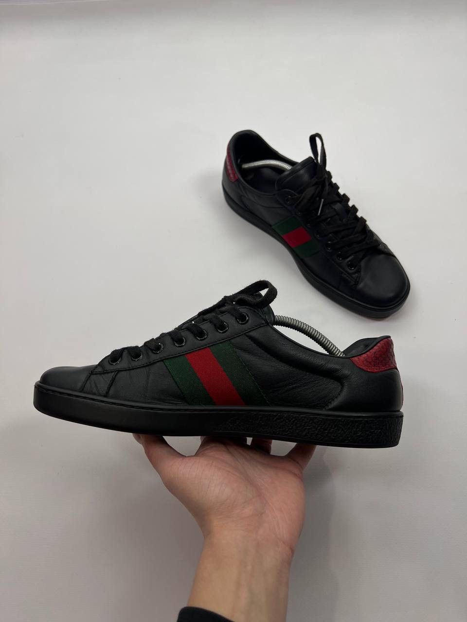 Gucci Gucci Ace black leather classic sneaker size 8 1/2 Size US 8 / EU 41 - 5 Thumbnail