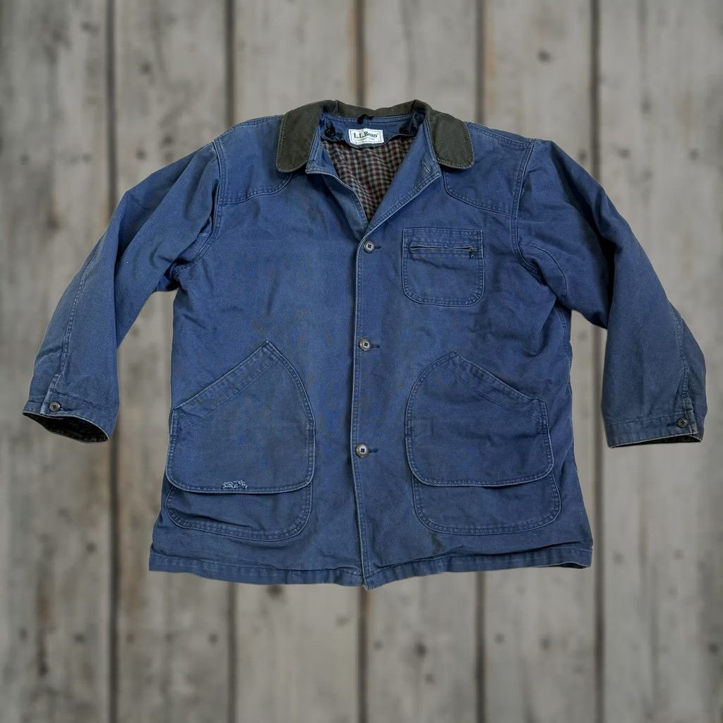 Vintage Vtg LL Bean Denim Jacket Barn Ranch Chore Coat Plaid Liner Corduroy Primaloft XL - Vintage Size US XL / EU 56 / 4 - 1 Thumbnail