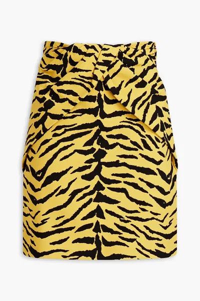 Saint Laurent Paris o1y0126 Mini Skirt in Yellow/Black Size 27" / US 4 / IT 40 - 1 Thumbnail