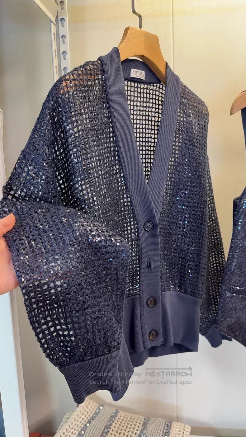 Brunello Cucinelli Brunello Cucinelli Sequined Cardigan Size XXS / US 00 / IT 34 - 6 Thumbnail