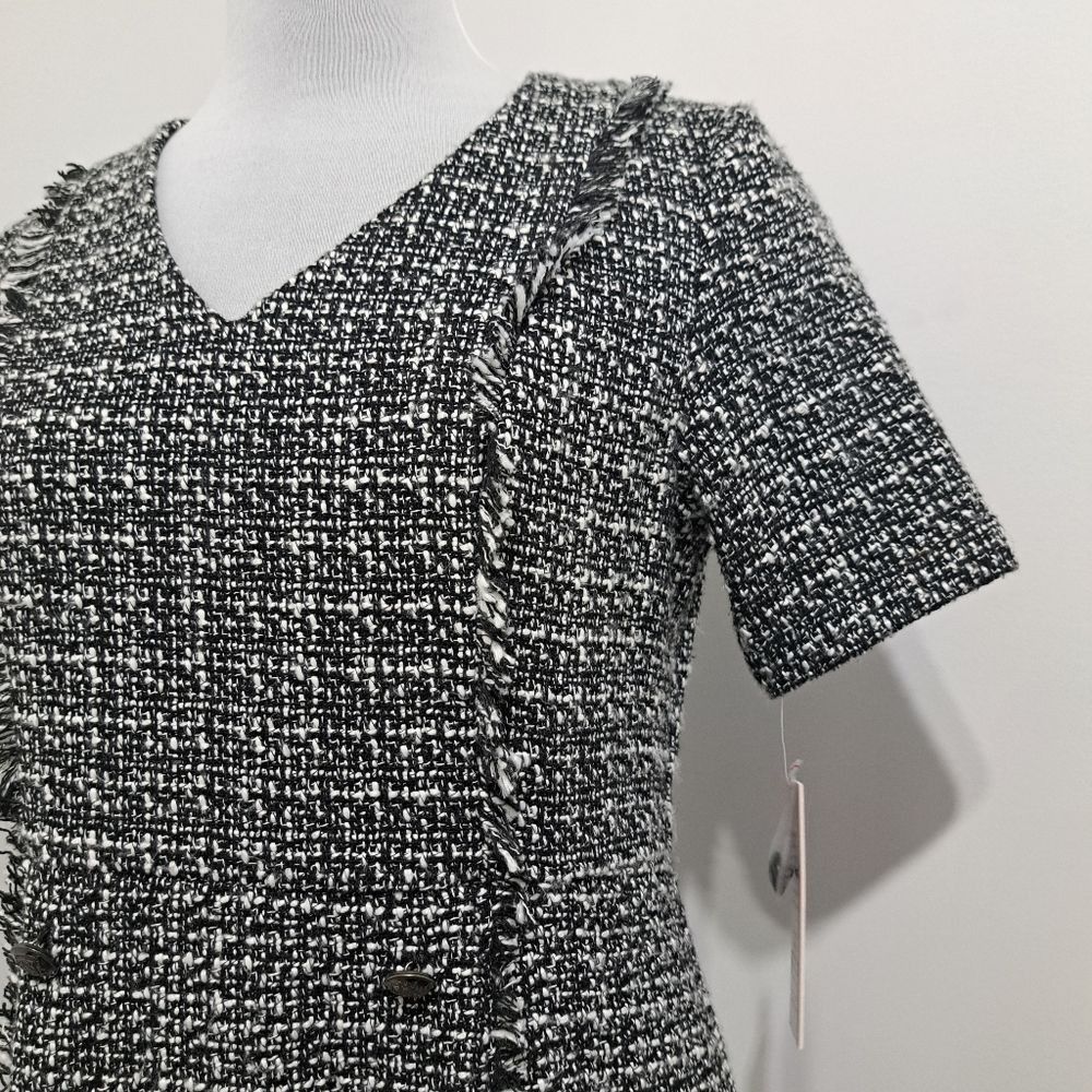 Other Nanette Lepore Boucle Double Breasted Sheath Mini Dress Blac Size M / US 6-8 / IT 42-44 - 9 Thumbnail