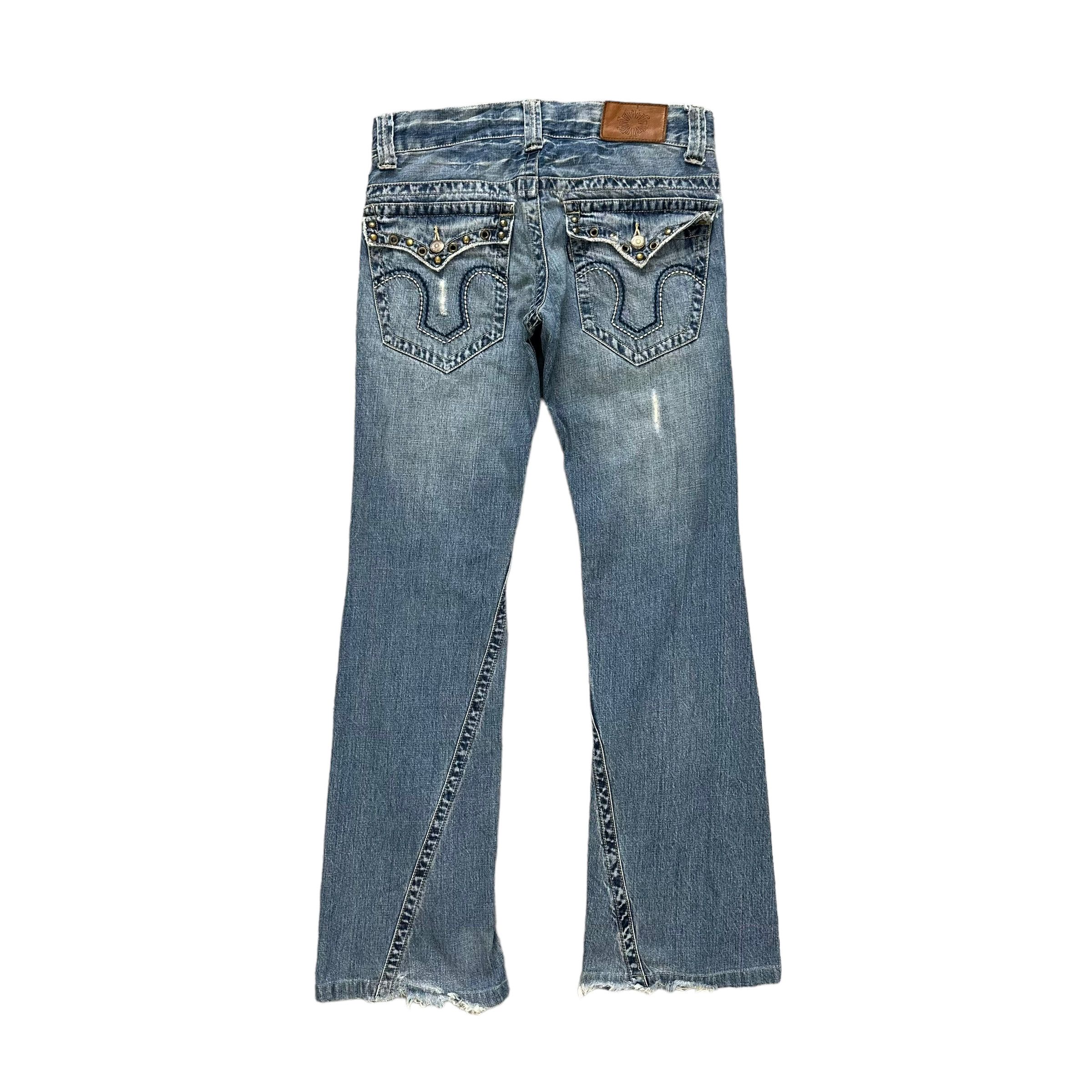 Tornado Mart TORNADO MART TWISTED FLARE STUDDED DISTRESSED JEAN #8505-012 Size 31" - 12 Thumbnail