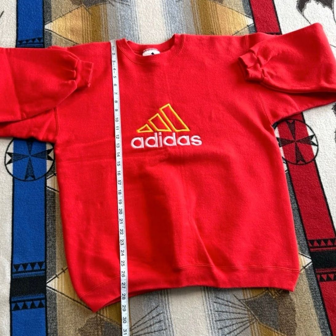 Adidas VINTAGE 90s Adidas Red Crewneck Sweatshirt Size Medium Made In USA Mens Size US M / EU 48-50 / 2 - 6 Thumbnail