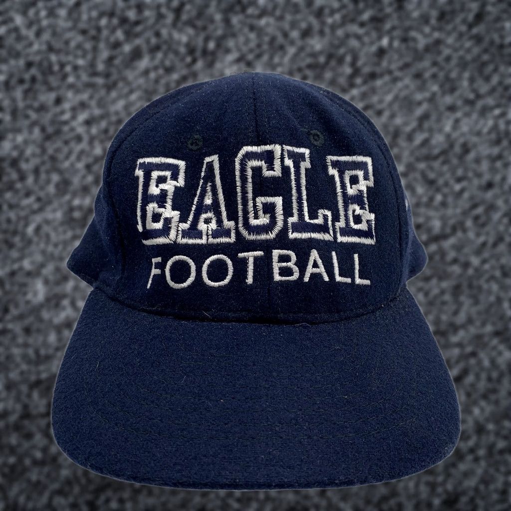 Vintage Mohr's Eagle Football Hat Cap Snap Back Mens One Size Blue Wool Baseball Cap Snapback Felt Wool Mohr's Mens Blue Eagle Football Cap Baseball Hat Size ONE SIZE - 1 Thumbnail