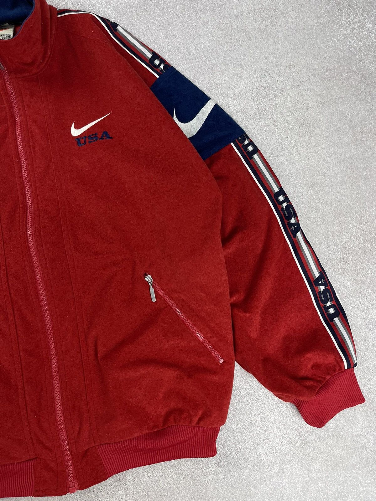 Nike × Vintage Vintage Nike USA Velvet Track Jacket Size S Size US S / EU 44-46 / 1 - 2 Thumbnail