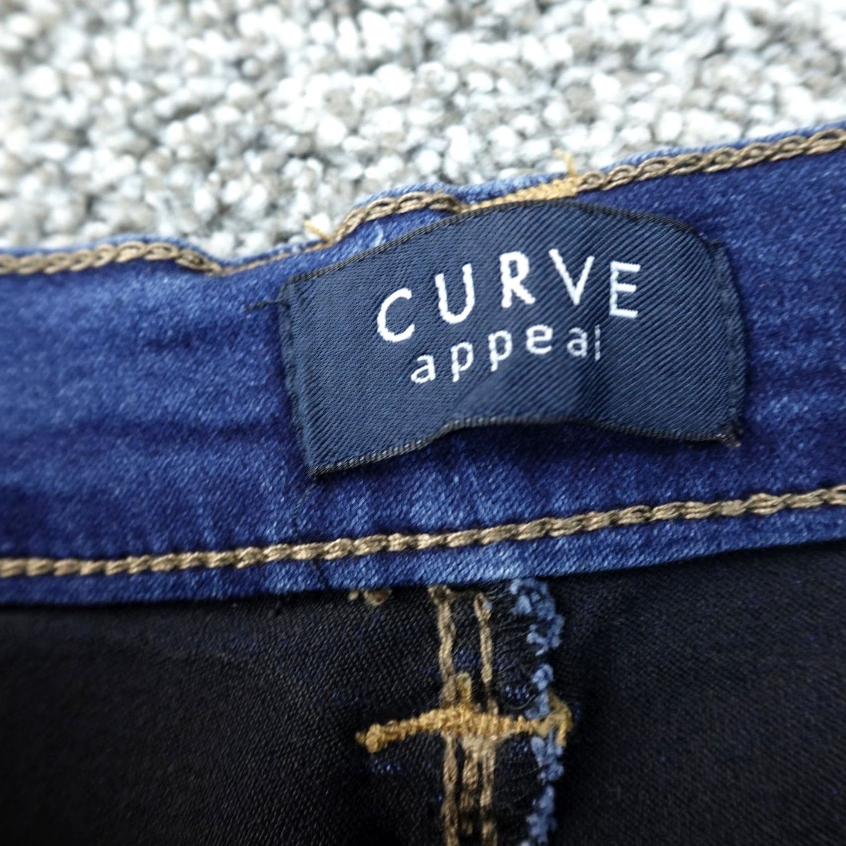 Vintage Curve Appeal Jeans Womens 2 Dark Blue Denim High Rise Skinny Stretch Flex Jeans Size 26" / US 2 / IT 38 - 6 Thumbnail
