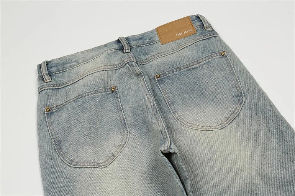 Japanese Brand × Jean Light blue washed distressed trendy loose straight jeans Size US 32 / EU 48 - 5 Thumbnail