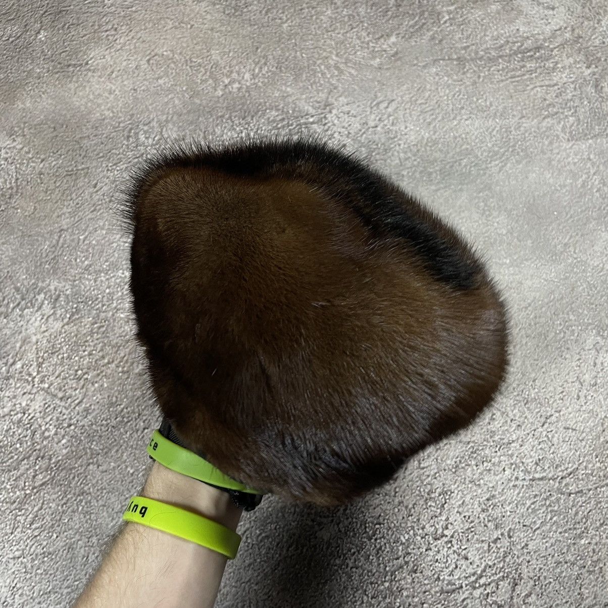 Vintage Vintage 90s Mohair Faux Fur Beanie Ushanka Hat Brown Punk OS Size ONE SIZE - 3 Thumbnail