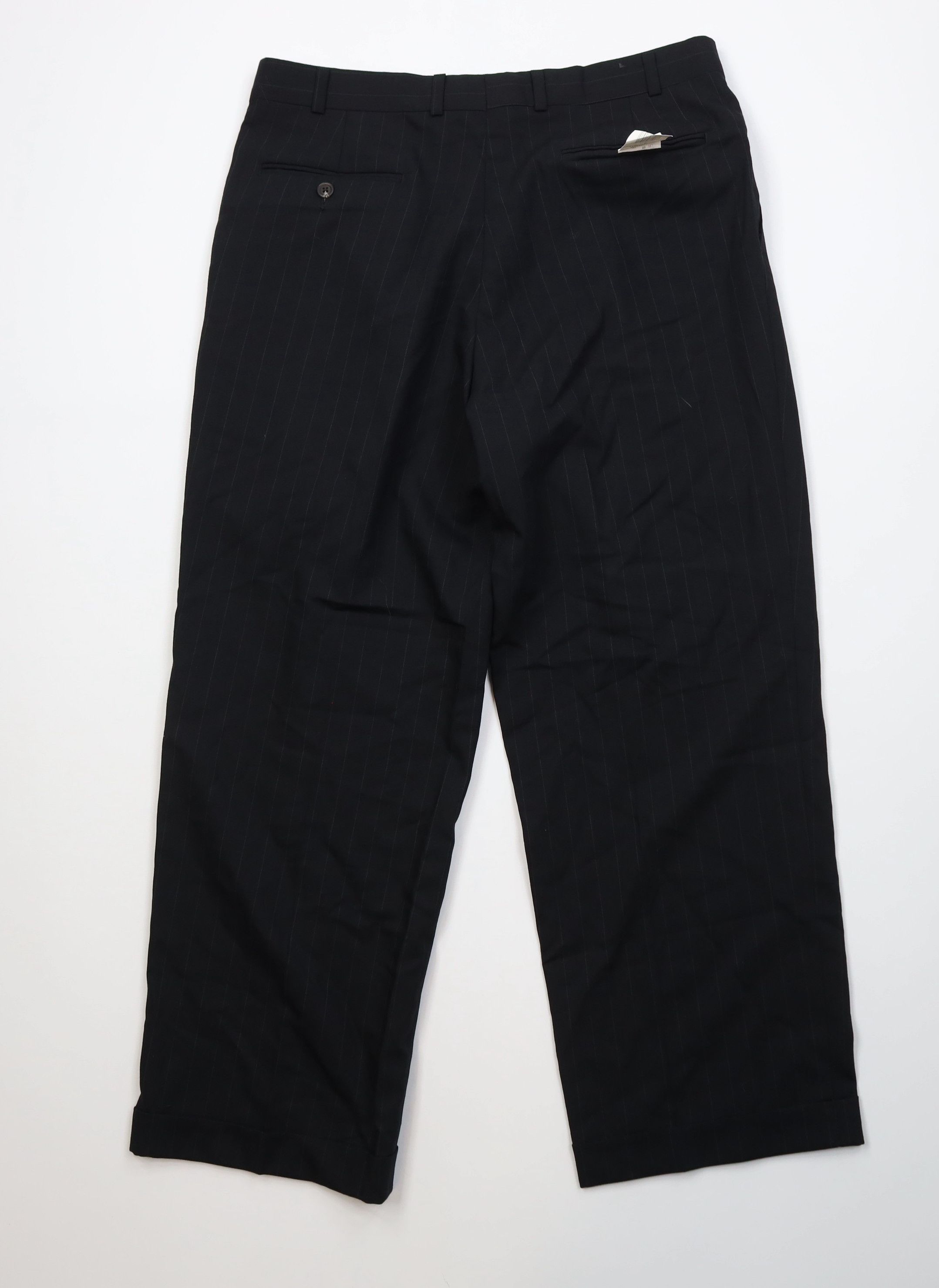 Vintage Vintage 90s Streetwear Knit Pinstriped Wide Leg Chino Pants Size US 34 / EU 50 - 11 Thumbnail