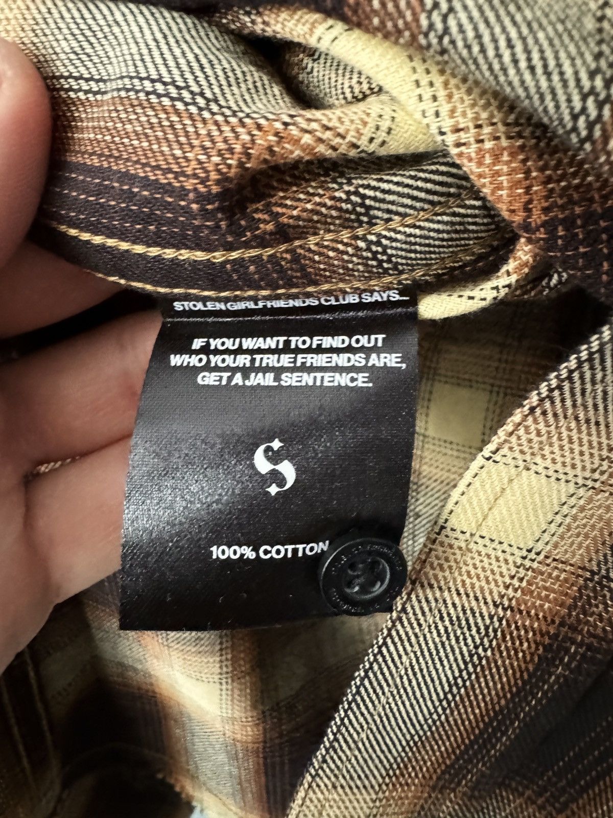 Stolen Girlfriends Club Brown Check Painter Shirt Size US XXL / EU 58 / 5 - 9 Thumbnail