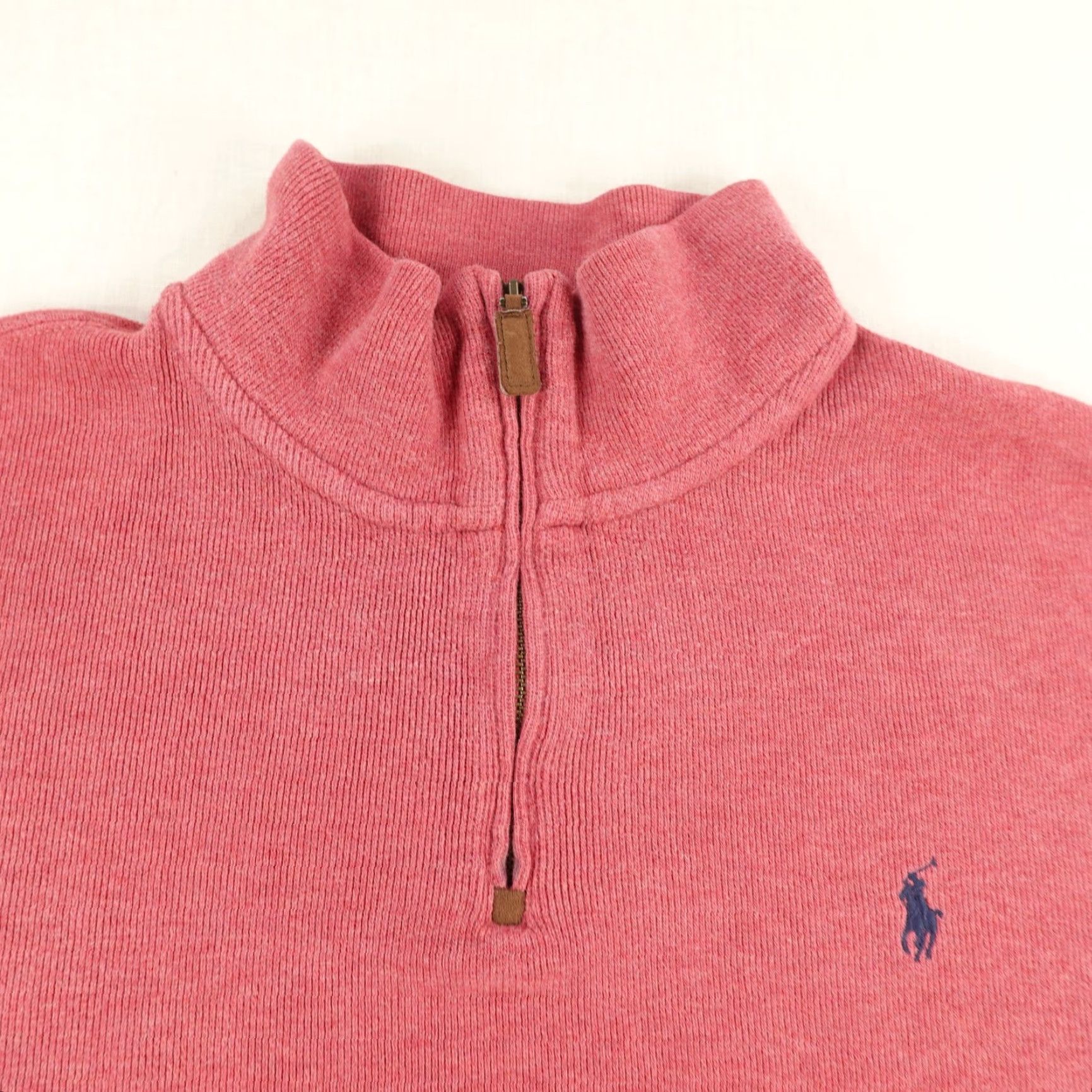 Polo Ralph Lauren Polo Ralph Lauren Sweater Mens XL Red 1/4 Zip Mock Neck Pullover Classic Pony Size US XL / EU 56 / 4 - 2 Thumbnail