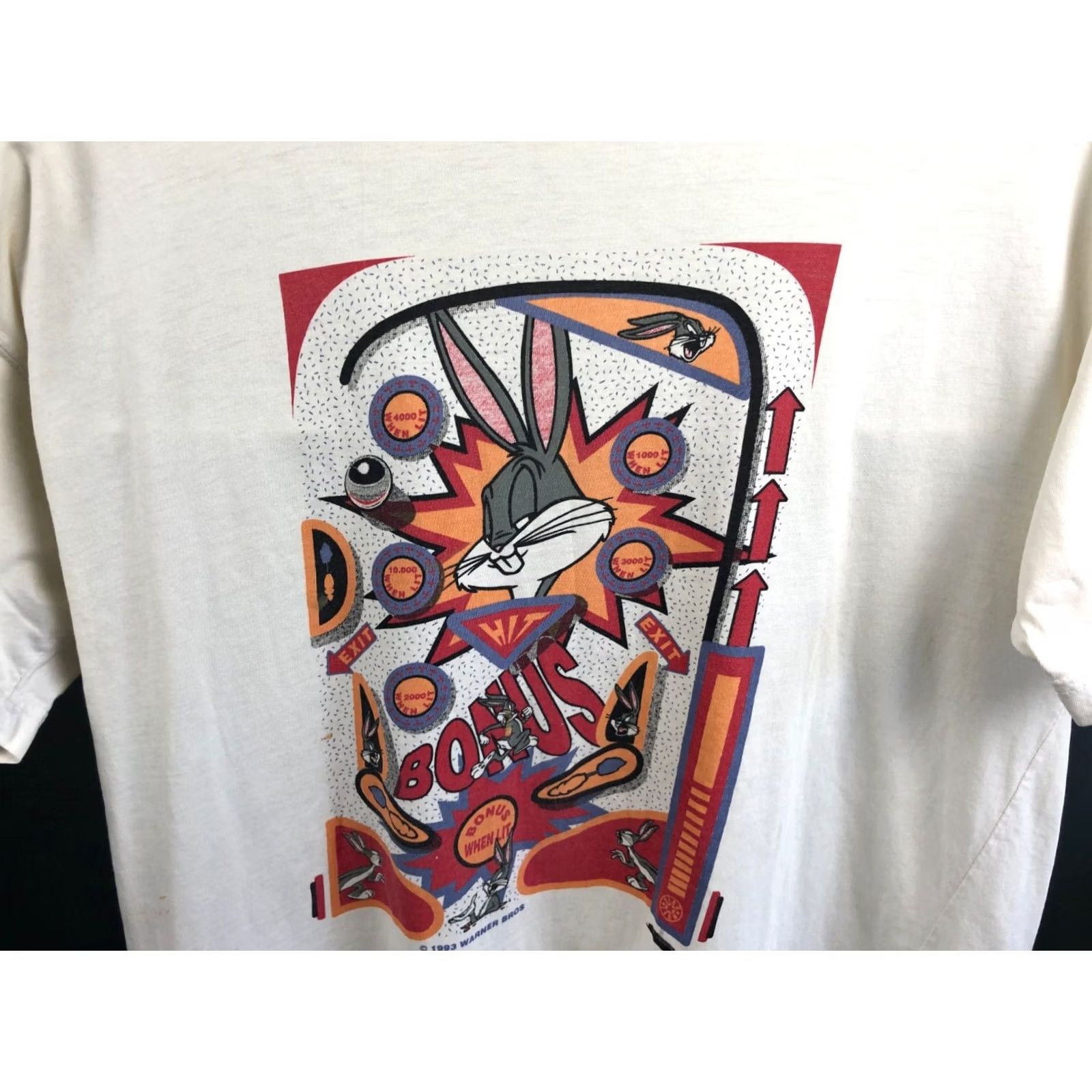 Vintage VINTAGE Warner Bros. Shirt Mens One Size White Bugs Bunny Cotton Men Size US M / EU 48-50 / 2 - 7 Thumbnail
