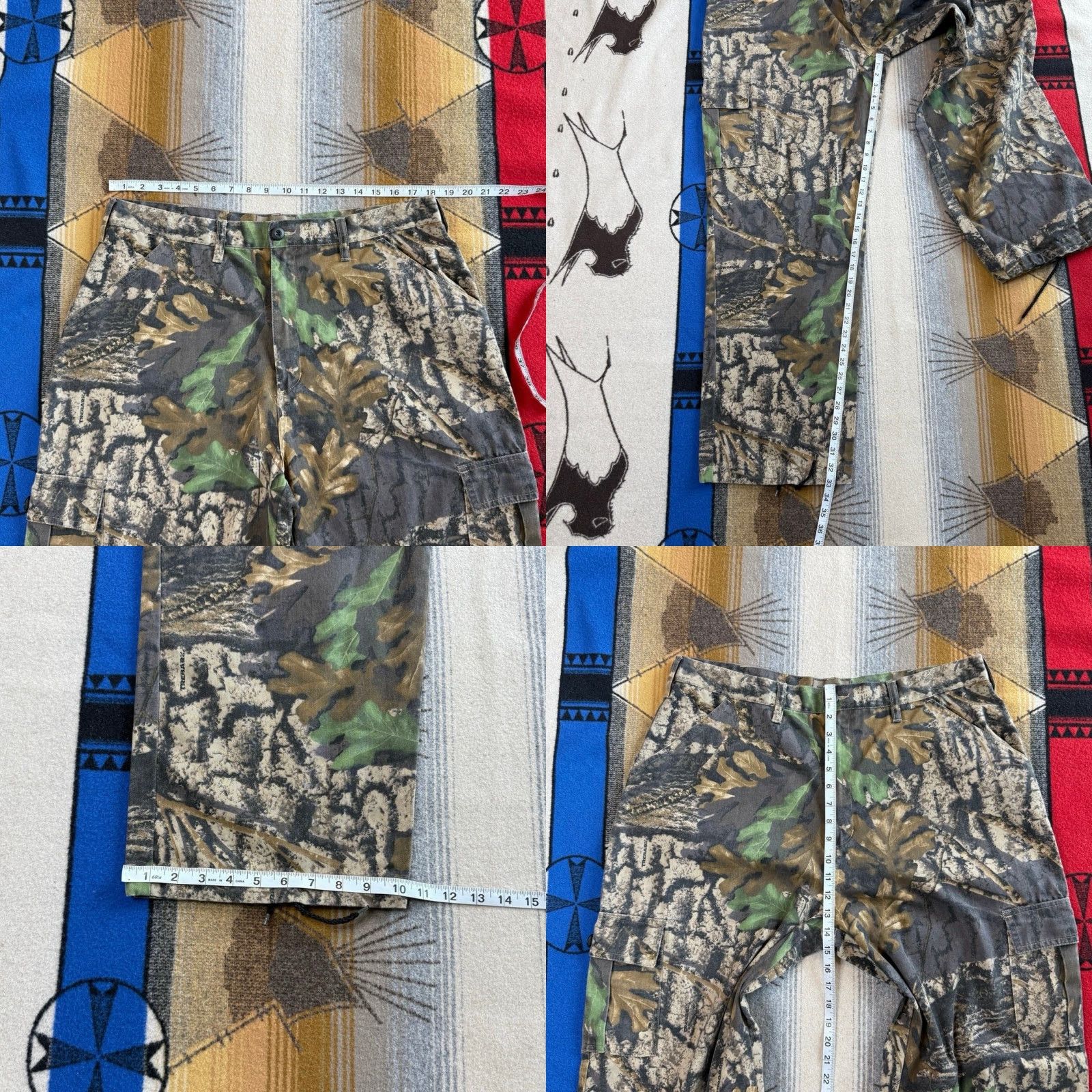 Jerzees VINTAGE Jerzees Cargo Pants Camouflage 90s Brown Regular Men Large 36x32 Inseam 32 Army Camouflage Cargo Pants Size US 33 - 8 Thumbnail