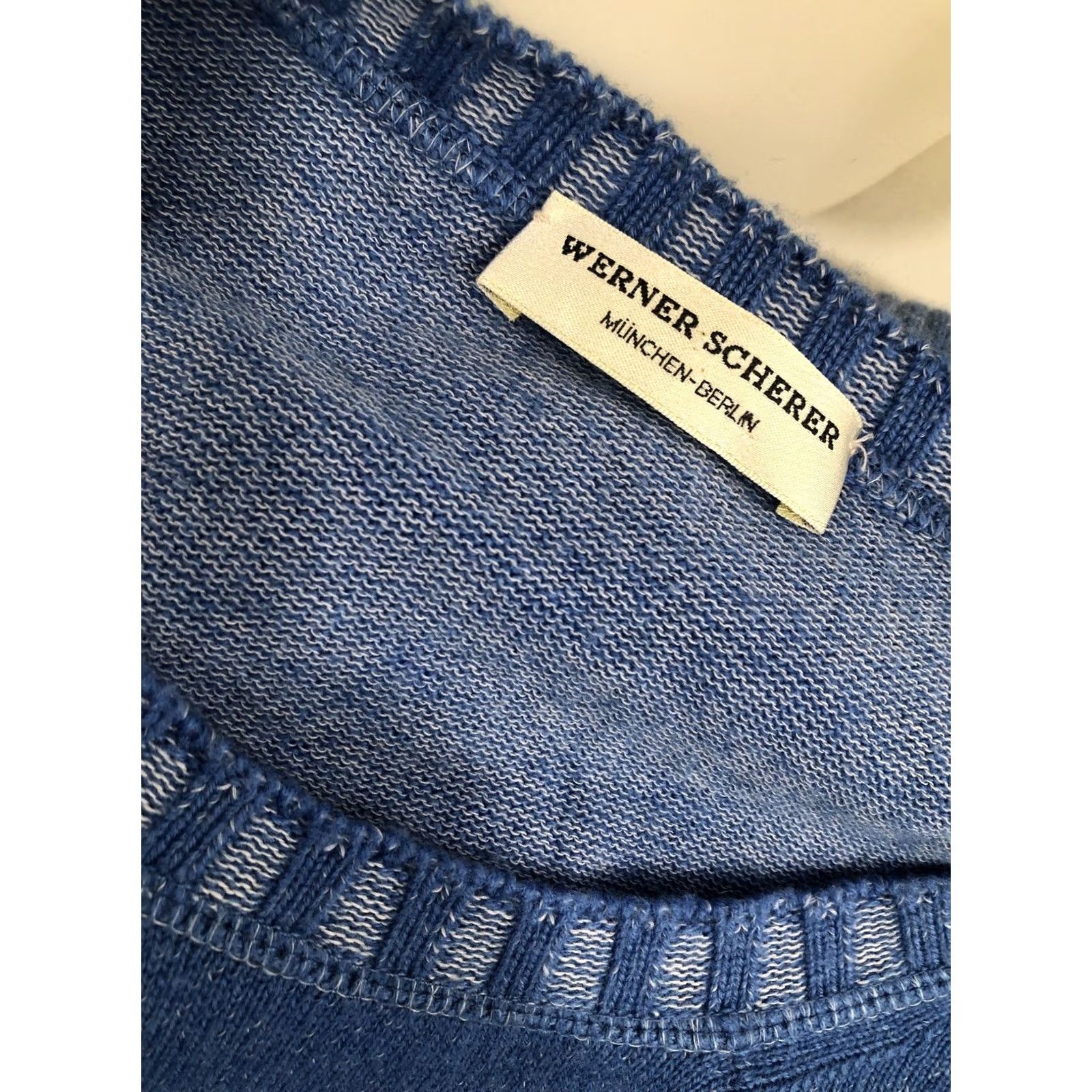 Vintage WERNER SCHERER ITALY 100% CASHMERE Mens Sweater 58 Blue Pullover Shirt Size US XXL / EU 58 / 5 - 6 Thumbnail