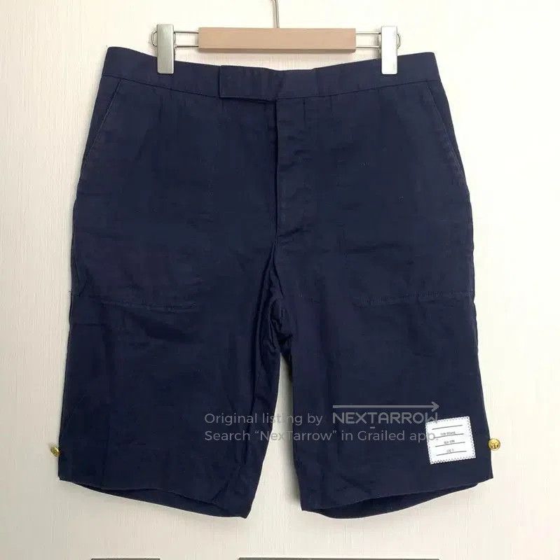 Thom Browne Thom Browne Men's Navy Cotton Shorts . Size US 34 / EU 50 - 1 Thumbnail