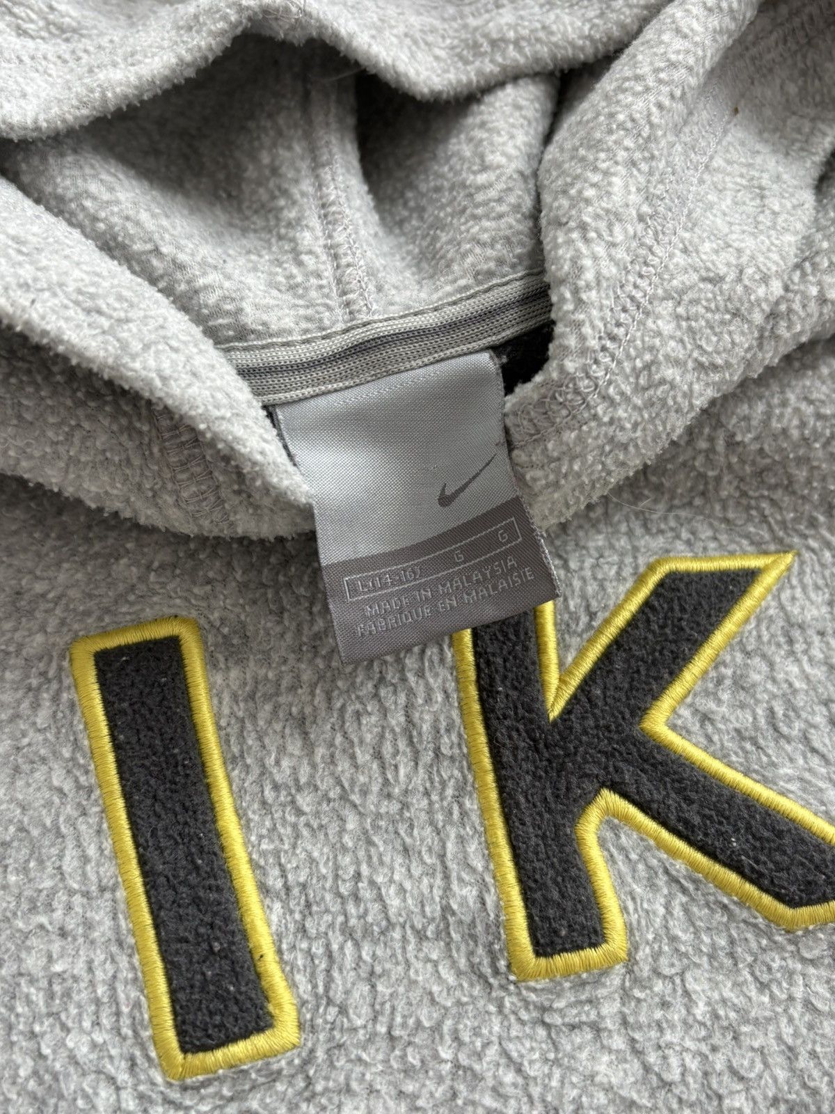 Nike 90s Nike Vintage Spellout Logo Teddy Fleece Hoodie Rare Y2K Size US S / EU 44-46 / 1 - 5 Thumbnail