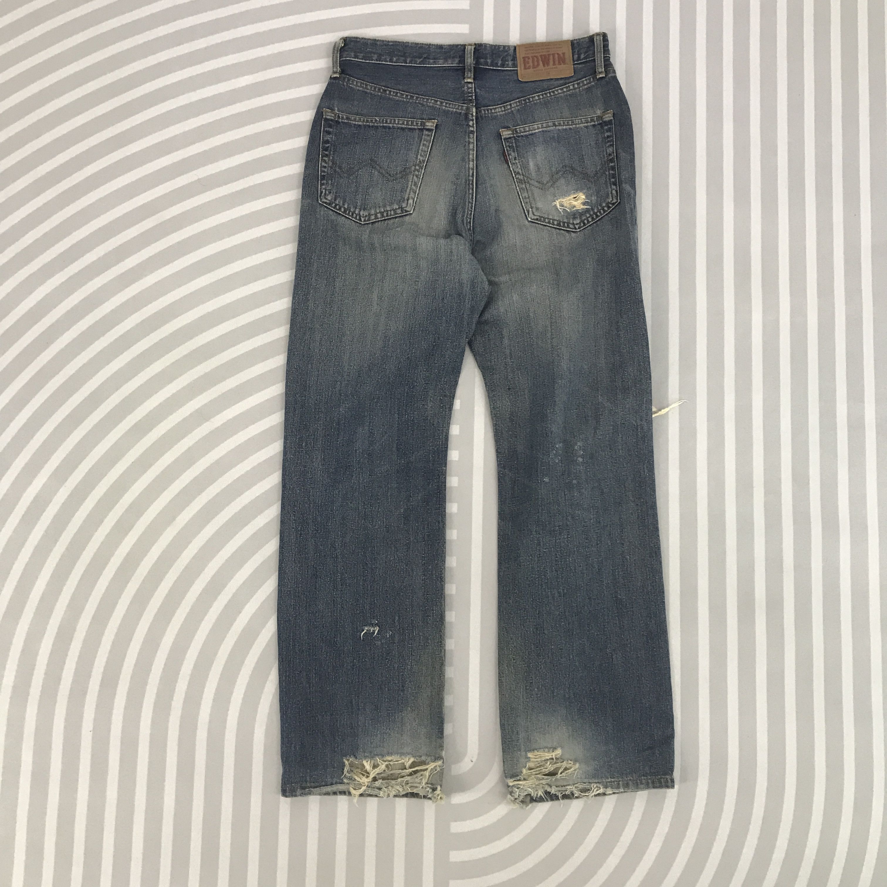 Edwin × Vintage Vintage Edwin Japan Distressed Denim jeans pants Size US 30 / EU 46 - 4 Thumbnail