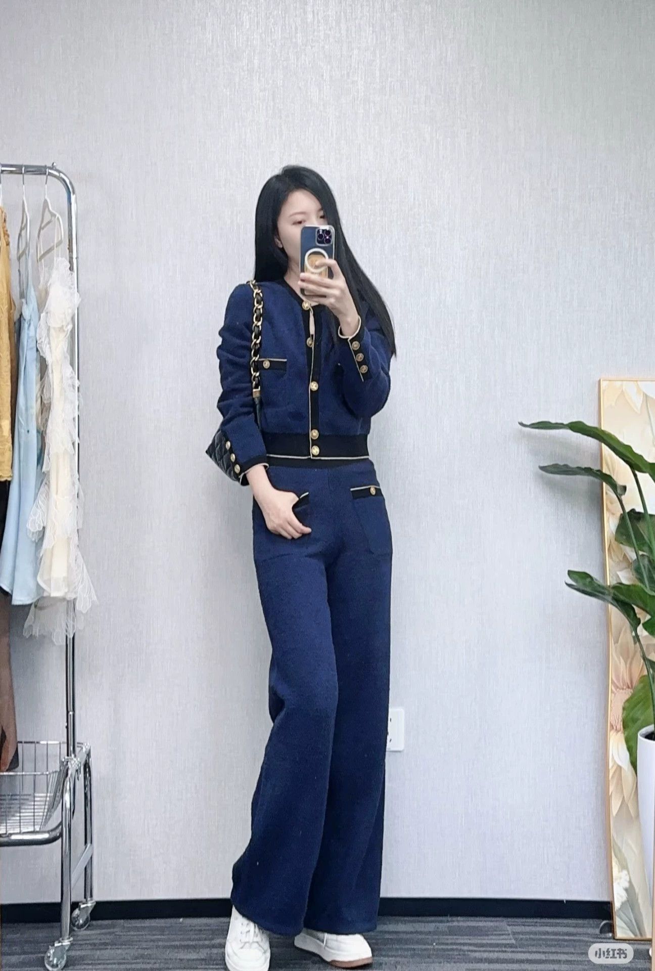 Chanel Chanel Blue & Black Colorblocked Pocket Jacket 46 Size XL / US 12-14 / IT 48-50 - 7 Thumbnail