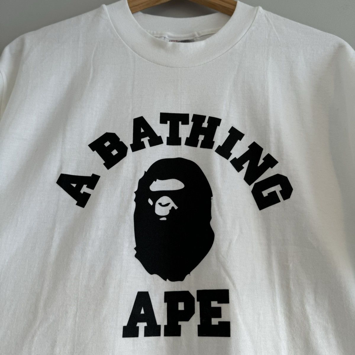 Bape × Nigo × Vintage OG Bape Hanes Beefy Black College Logo Tee Size US L / EU 52-54 / 3 - 1 Thumbnail
