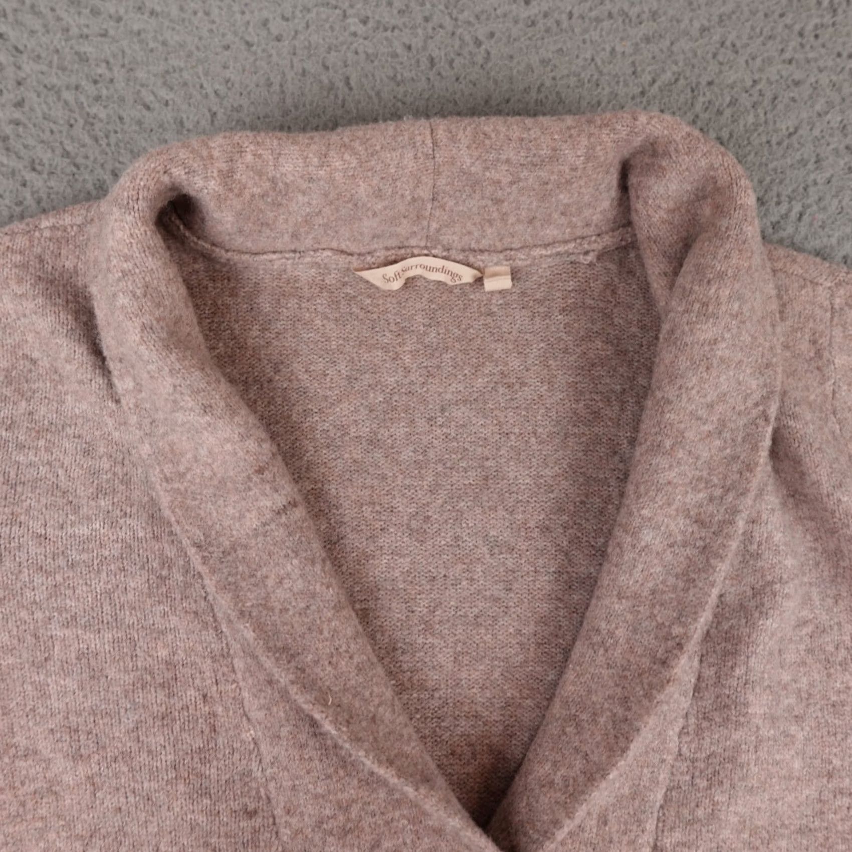 Soft Surroundings Soft Surroundings Meera Sweater Womens M Brown Collared V-Neck Pullover Size M / US 6-8 / IT 42-44 - 5 Thumbnail