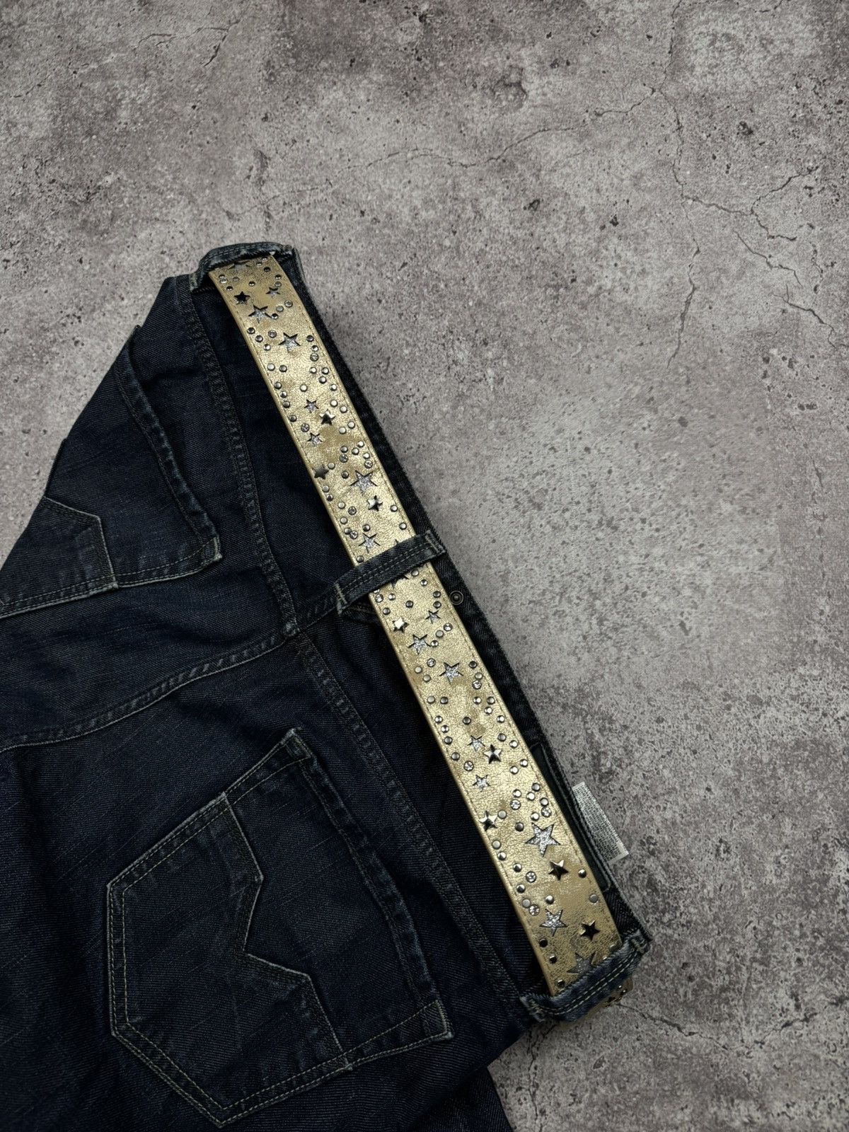 Japanese Brand 00’s NUMBER NINE GOLD STAR JAPAN GLAMOUR Y2K BELT VINTAGE Size ONE SIZE - 5 Thumbnail