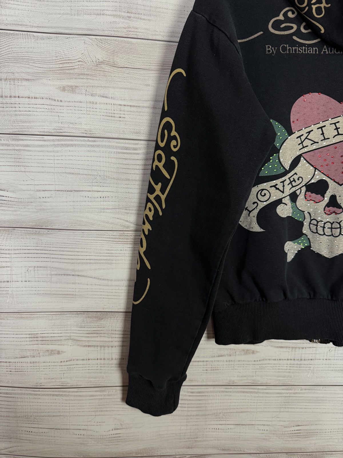 Christian Audigier RARE Vintage Ed Hardy Zip Hoodie Skelleton Skulls Audigier Size M / US 6-8 / IT 42-44 - 10 Thumbnail