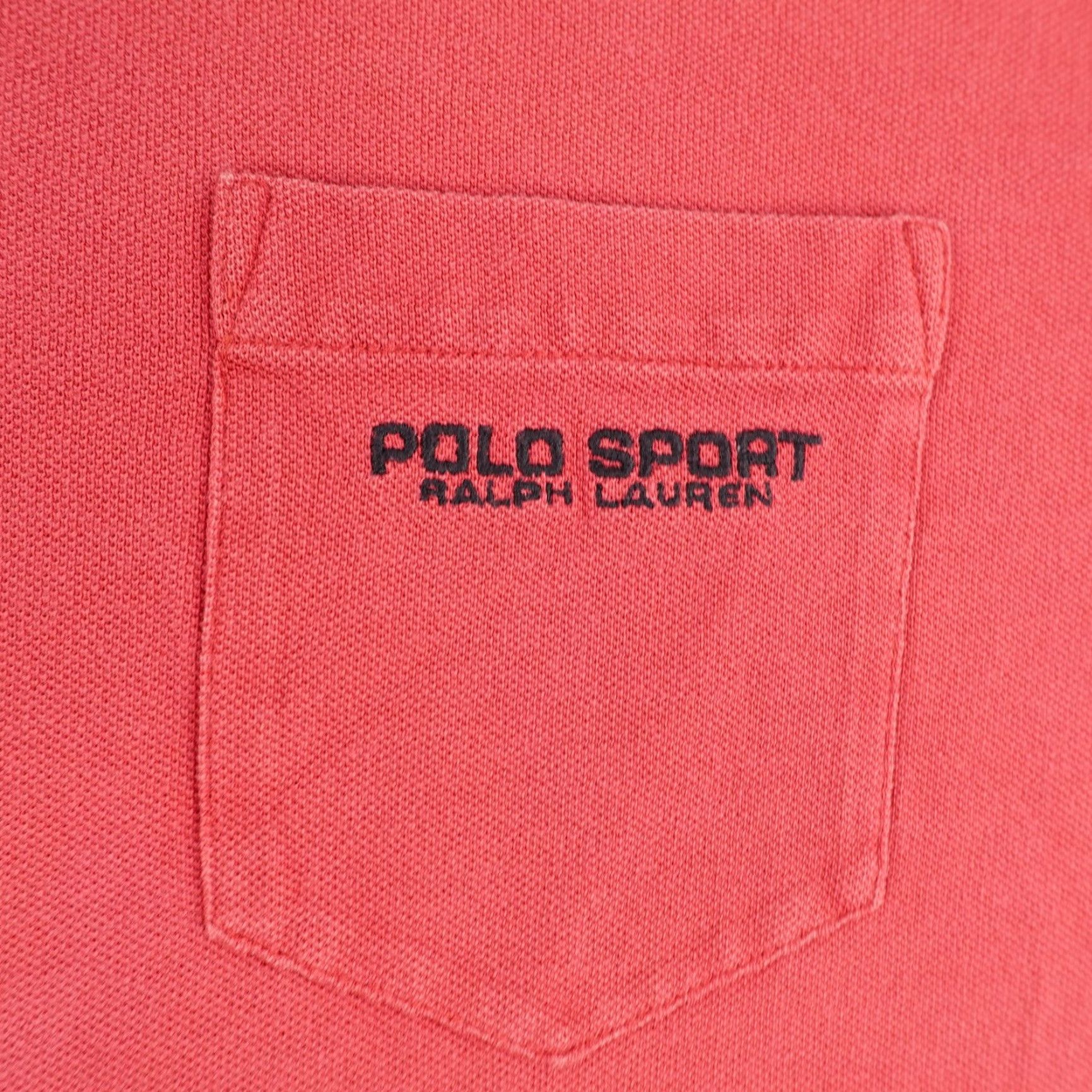 Ralph Lauren VINTAGE Ralph Lauren Polo Shirt Mens XL Red Polo Sport Sportsman Pique Cotton Pocket Y2K Size US XL / EU 56 / 4 - 3 Thumbnail