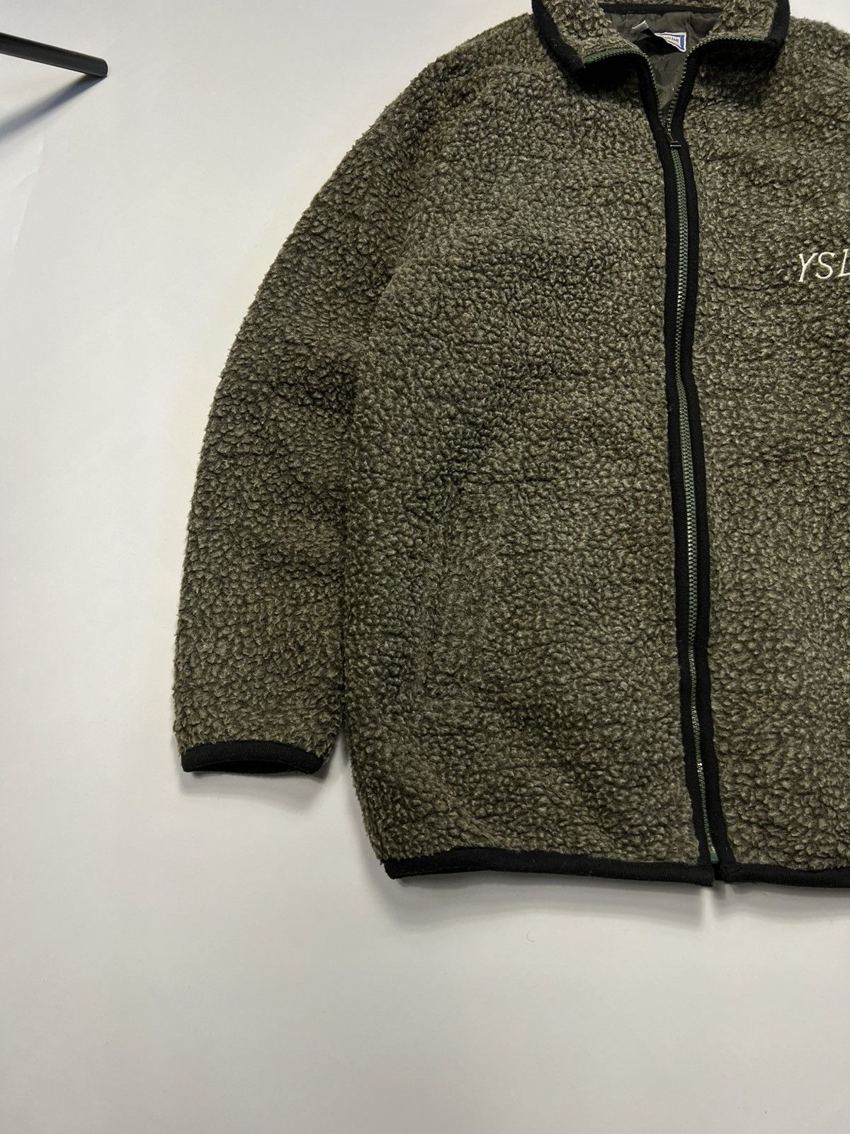 Vintage Very Rare 80s Yves Saint Laurent Fleece Teddy Zip Jacket Size US XL / EU 56 / 4 - 3 Thumbnail