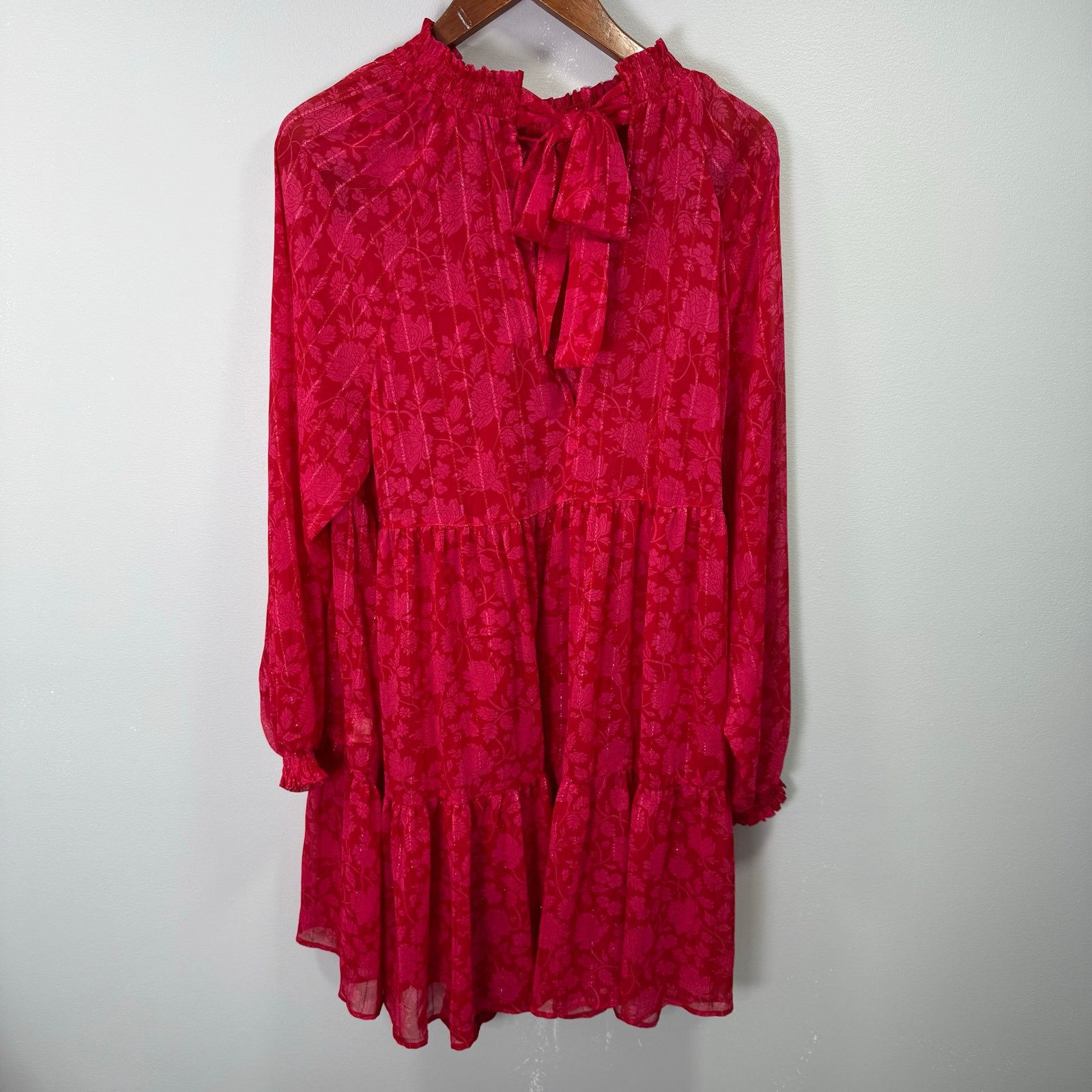Macys On 34th Macys Plus Dress sz 1X Floral Tiered NEW # G578 Size XL / US 12-14 / IT 48-50 - 6 Thumbnail