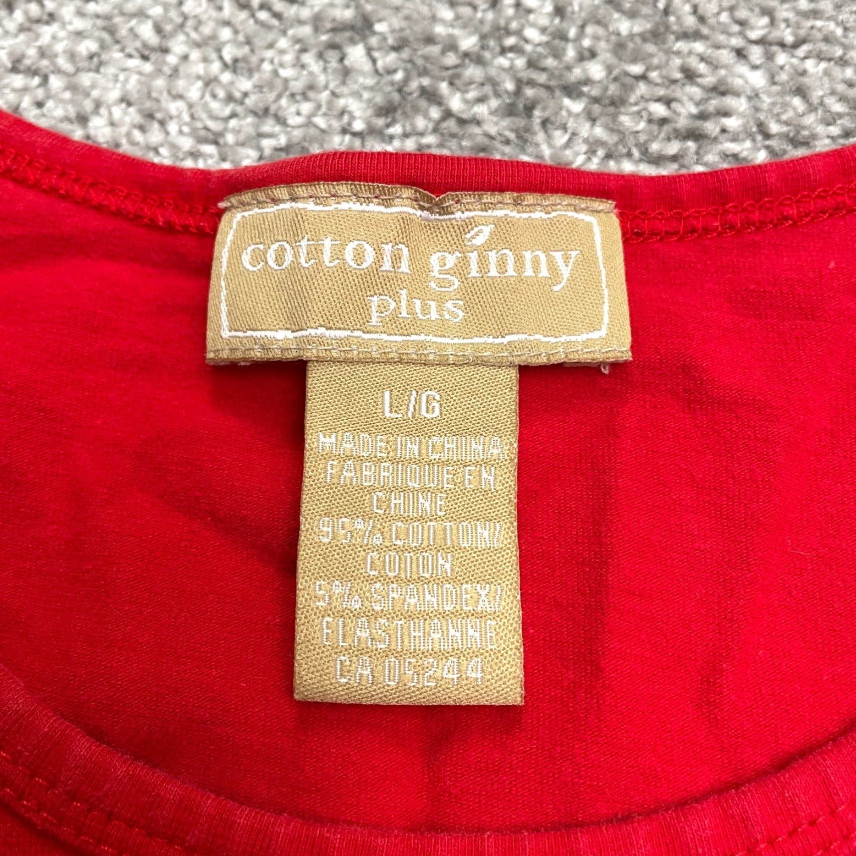Cotton On VINTAGE Cotton Ginny Plus Studded T-Shirt Womens Large Red Crew Neck Short Sleeve Casual Size L / US 10 / IT 46 - 4 Thumbnail
