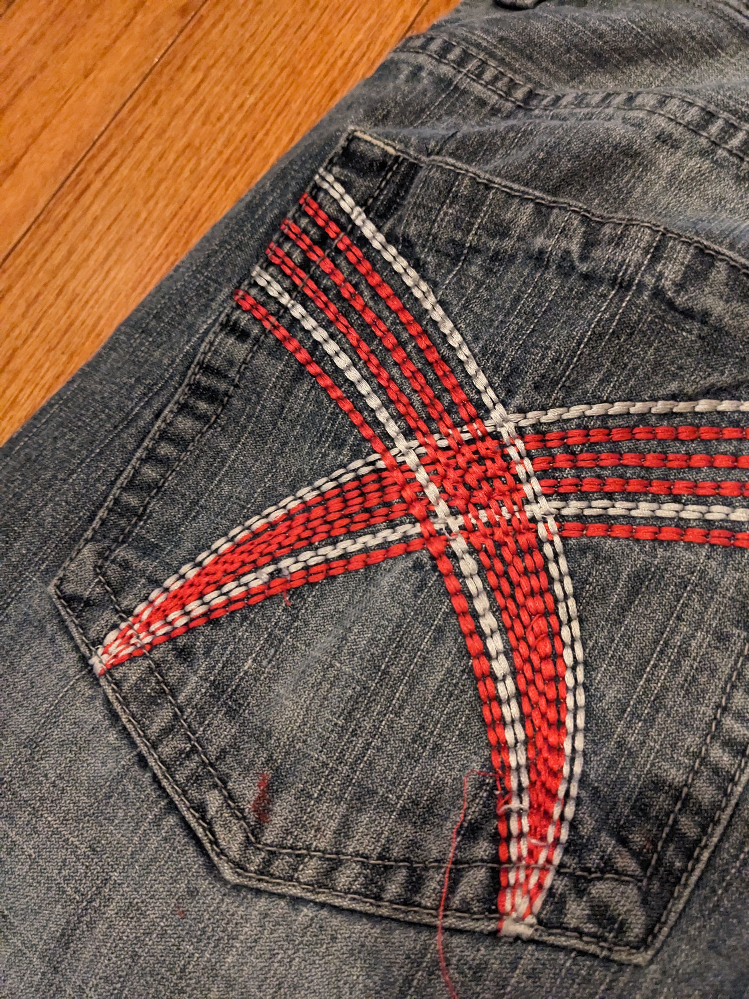 Gildan × Vintage Vintage Y2K D-First 34 x 34 Baggy Straight Blue Denim Jeans Size US 34 / EU 50 - 3 Thumbnail