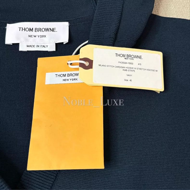 Thom Browne Thom Browne Blue cardigan with a hat Size US XXS / EU 40 - 4 Thumbnail