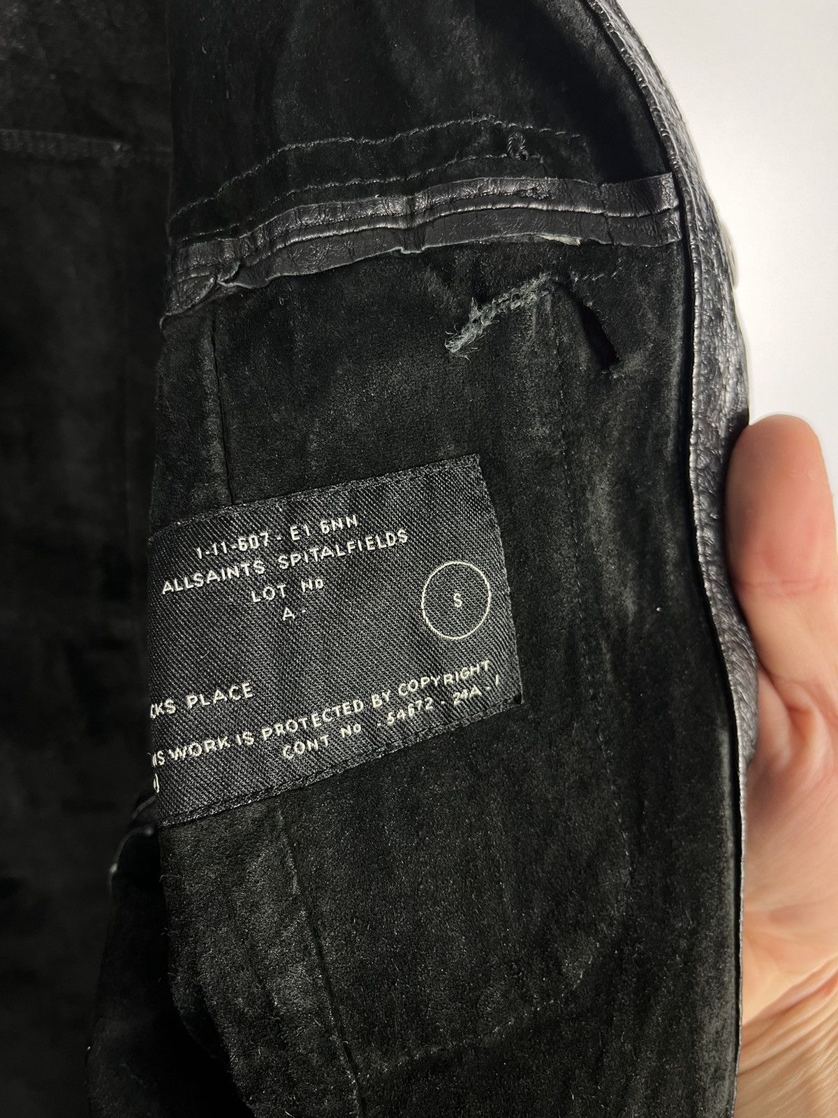 Allsaints Vintage Allsaints Spitalfields leather jacket Size S / US 4 / IT 40 - 4 Thumbnail