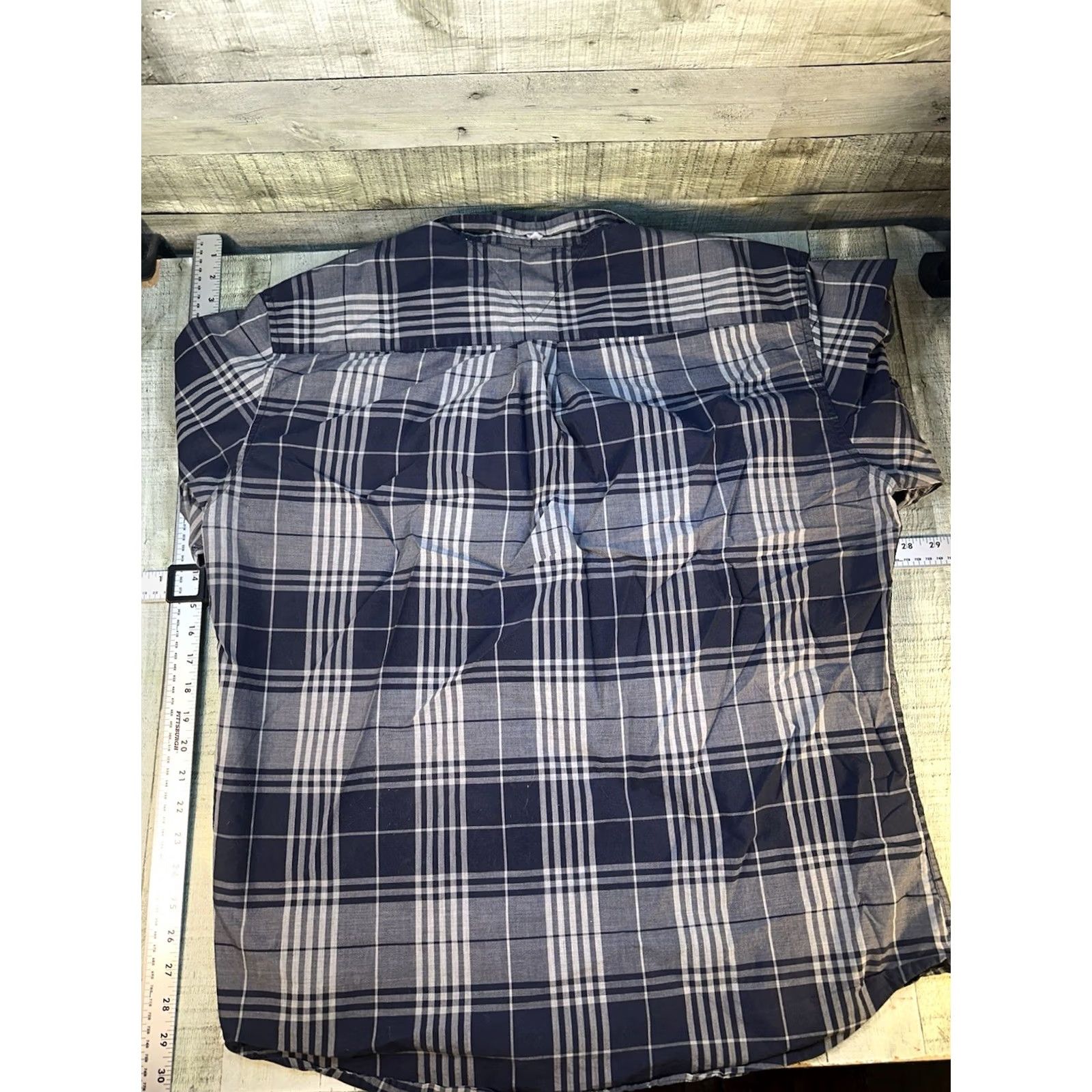 Tommy Hilfiger Tommy Hilfiger Button-Down Shirt Mens XXL Plaid Melange Gray Blue Size US XXL / EU 58 / 5 - 2 Thumbnail