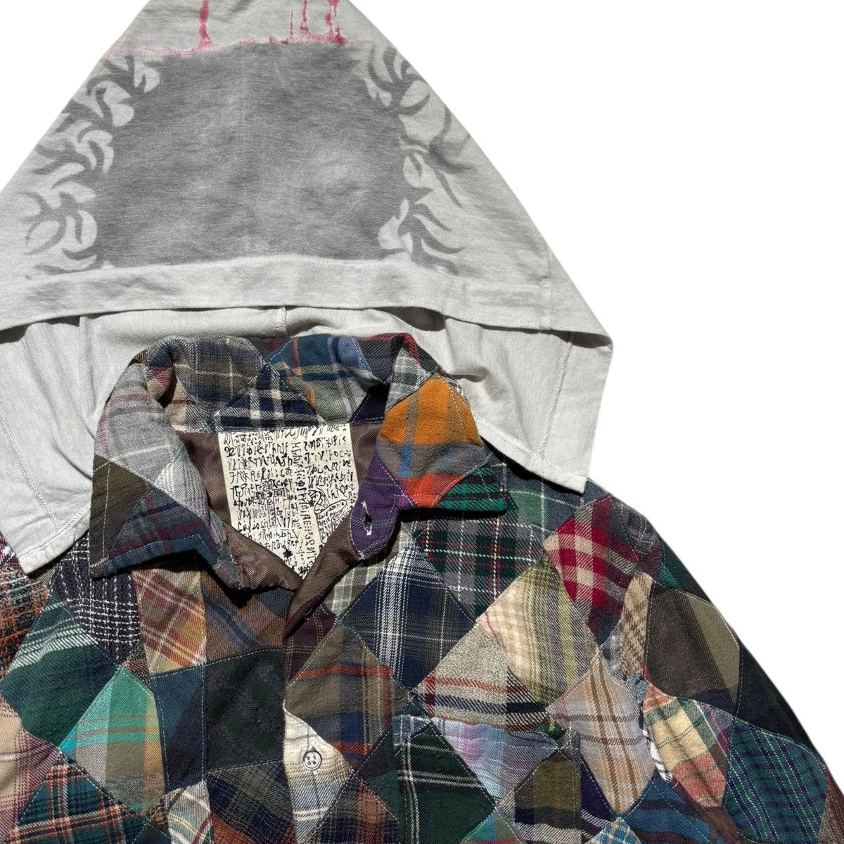 NADA 2006 rebirth to tabura rasa Rebuild patchwork flannel hoodie Size US L / EU 52-54 / 3 - 2 Thumbnail