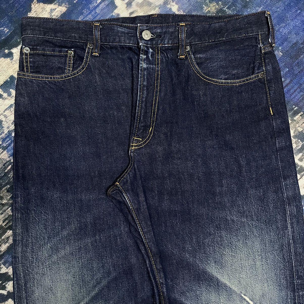GU × Undercover 🇯🇵 GU Straight Baggy Distressed Undercover Style Indigo Denim Size US 35 - 4 Thumbnail