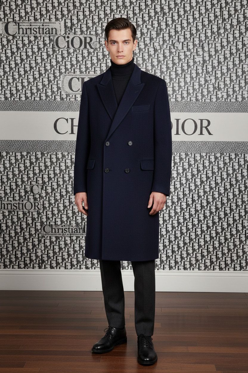 Christian Dior Monsieur Christian Dior coat double breasted wool cashmere 48it M Size US M / EU 48-50 / 2 - 2 Thumbnail