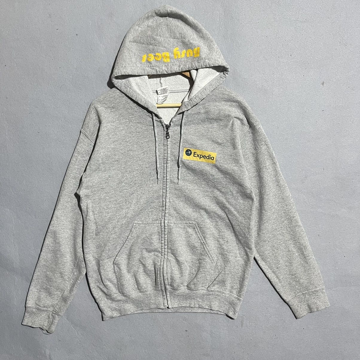 Vintage Vintage Expedia “Busy Bee” Mascot Zip Hoodie – Grey – Size M Size US M / EU 48-50 / 2 - 3 Thumbnail