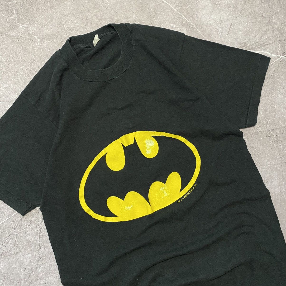 Vintage VINTAGE BATMAN TEE BIG LOGO DC SCREEN STAR SINGLE 1989 Size US L / EU 52-54 / 3 - 3 Thumbnail