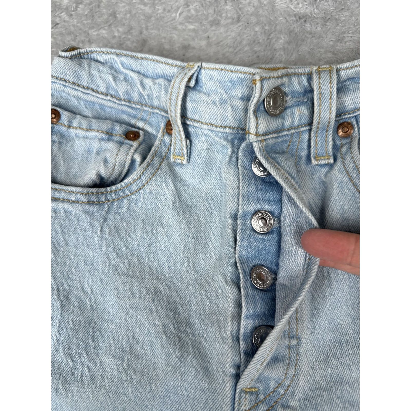 Levi's Levis Jeans Women 24x27 Blue Ribcage Straight Ankle Premium Big E High Rise Size 42" / US 20 - 5 Thumbnail