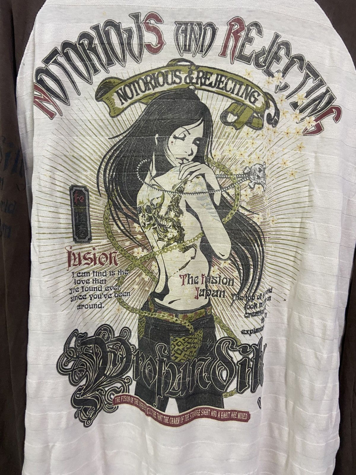 Japanese Brand Y2K The Fusion Japan " Yakuza Girl " Modern Harmony T-Shirt Size US XXL / EU 58 / 5 - 10 Thumbnail